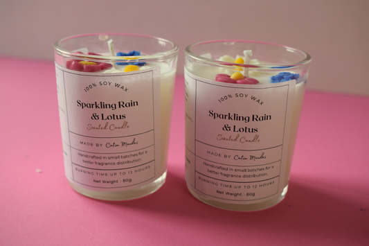 Sparkling Rain And Lotus 80ml Soy Wax Candle